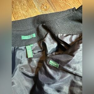 Lauren ralph lauren Black Wool Blend Coat vintage